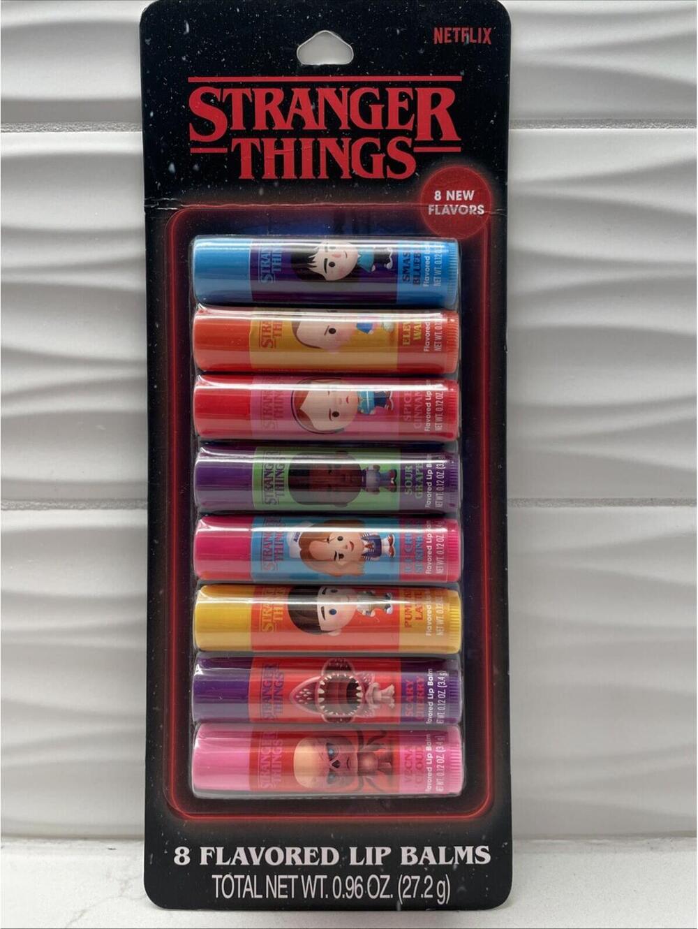 Stranger Things Flavored Lip Balms 8 Pack LIMITED EDITION